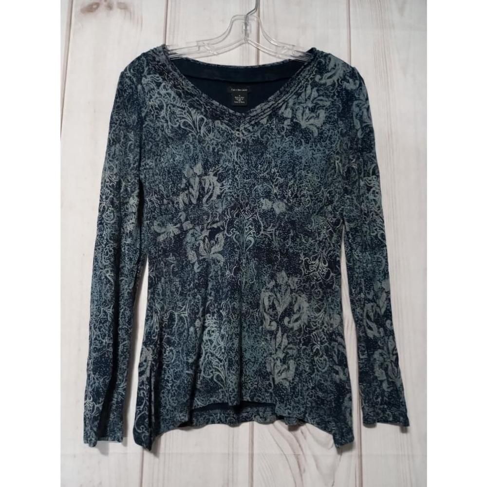 Calvin Klein‎ Shirt Ladies Medium Blue Long Sleeve Top Light Weight